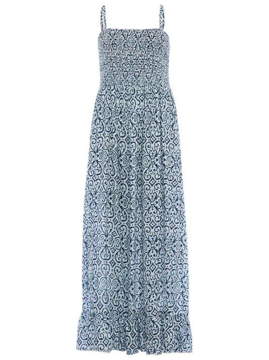 💕 Zwillingsherz Kleid Maxikleid Off Shoulder "Ramona" Blau