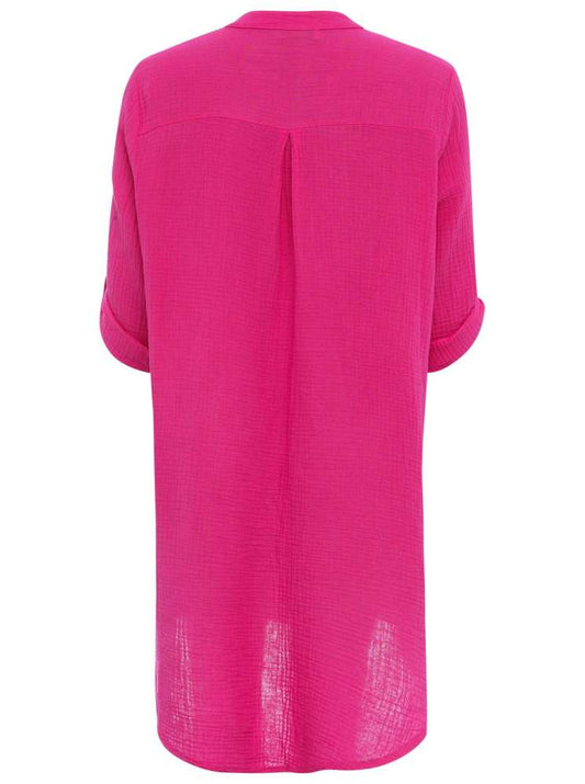 💕 Zwillingsherz Tunika Bluse Musselin "Rom" Pink