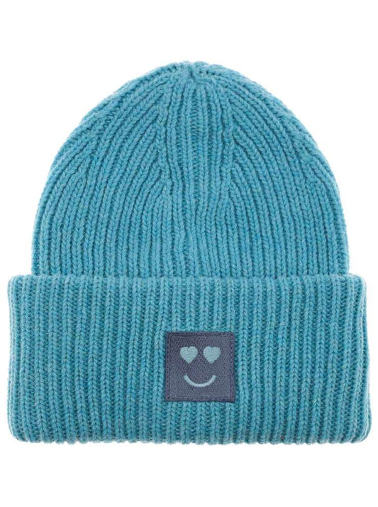 💕 Zwillingsherz Mütze "Happy Heart" Türkis Wolle