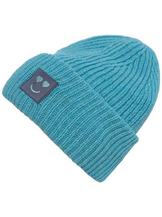 💕 Zwillingsherz Mütze "Happy Heart" Türkis Wolle