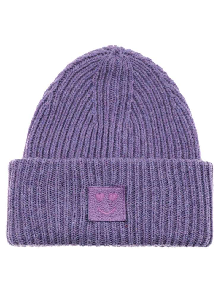 💕 Zwillingsherz Mütze "Happy Heart" Violet Wolle