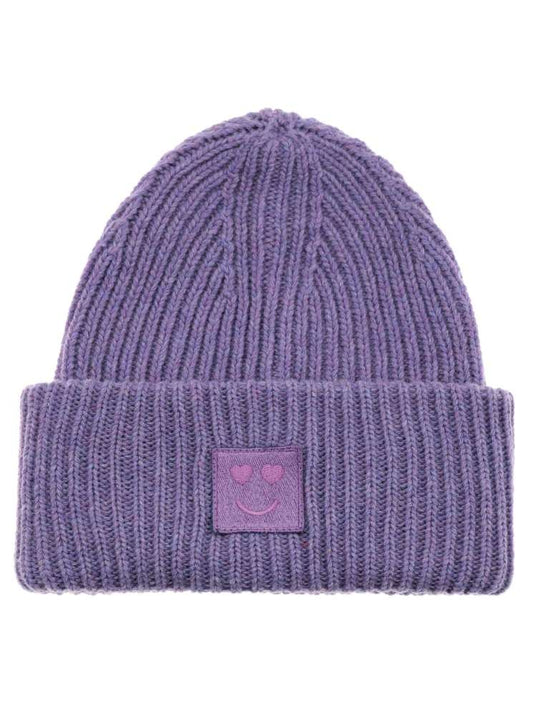 💕 Zwillingsherz Mütze "Happy Heart" Violet Wolle