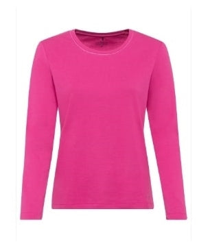 Olsen Shirt Edda Langarm Fuchsia Pink 11100501