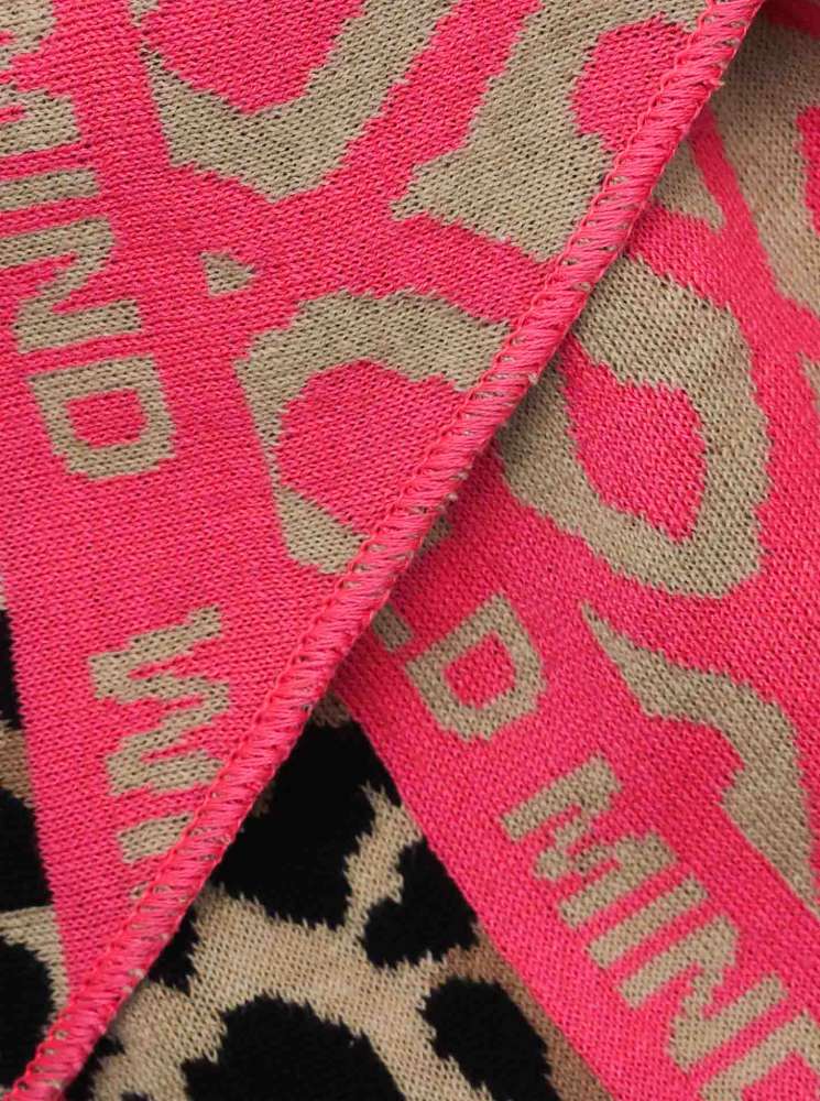 💕 Zwillingsherz Dreieckstuch "Padma" Baumwolle Pink Beige