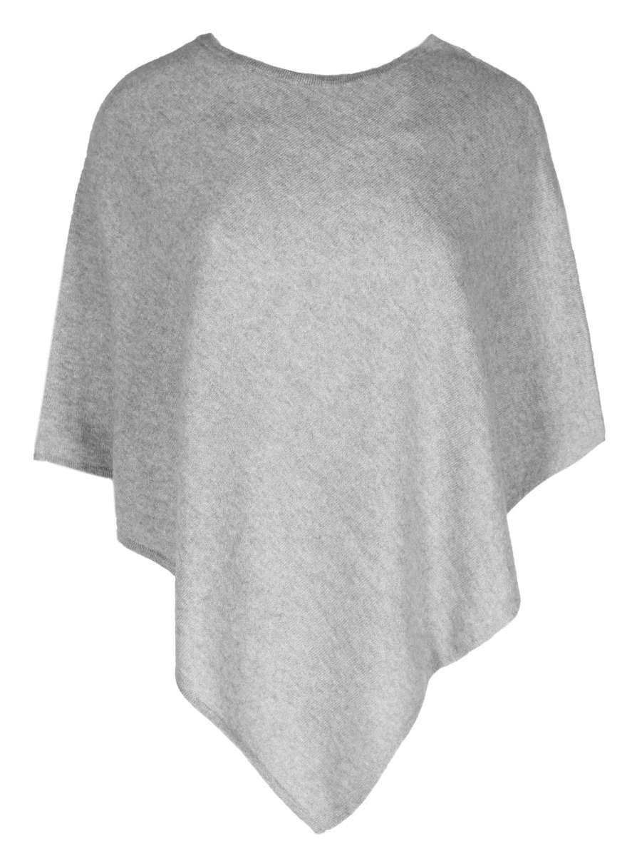 💕 Zwillingsherz Poncho Pullover Pulli "Classic" Grau
