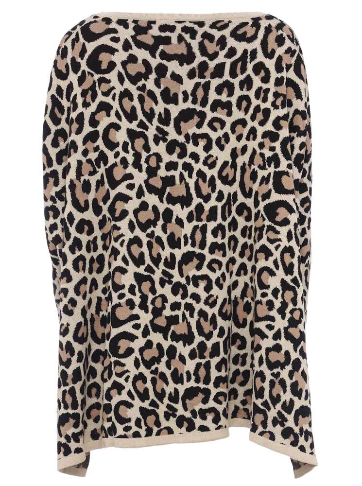 💕 Zwillingsherz Poncho Pullover Pulli "Lyon" Baumwolle Beige