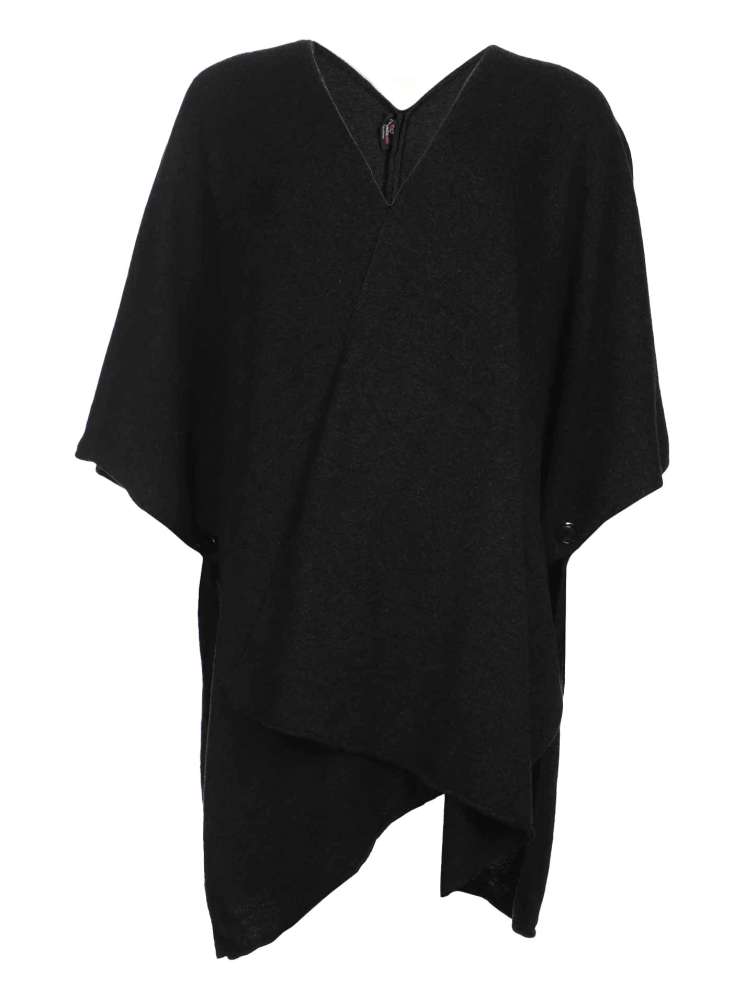 💕 Zwillingsherz Poncho Cape "Luxury" Schwarz