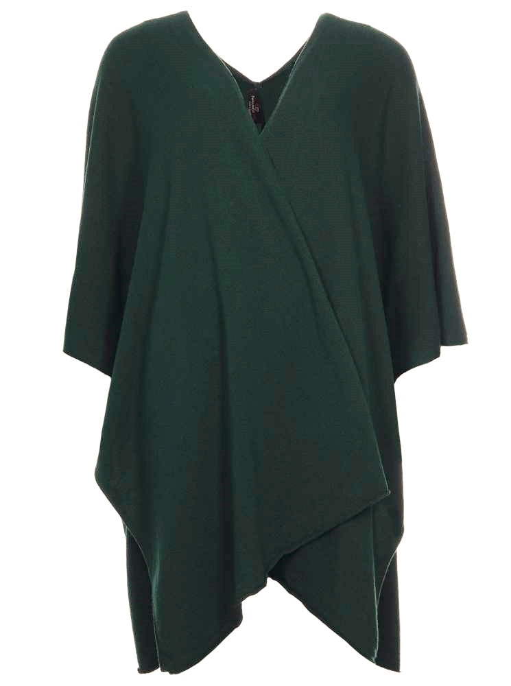 💕 Zwillingsherz Poncho Cape "Luxury" Olivgrün