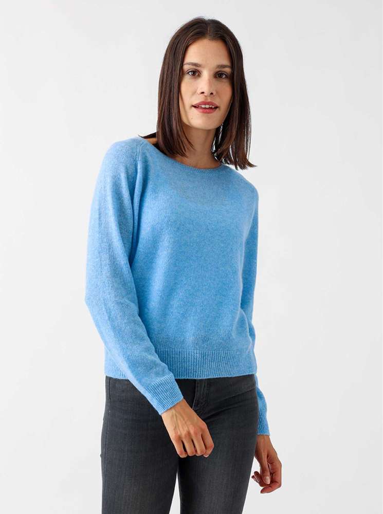 💕 Zwillingsherz Pullover Pulli "Blogger Style" 100 % Kaschmir Cashmere Blau