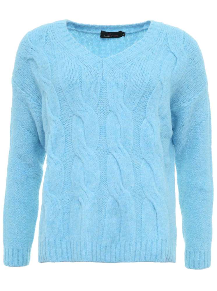💕Zwillingsherz Pullover Pulli "Fiona" Wolle Blau