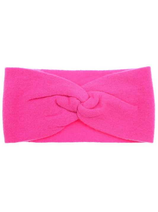 💕 Zwillingsherz Stirnband 100 % Cashmere "Knoten" Kaschmir Neonpink