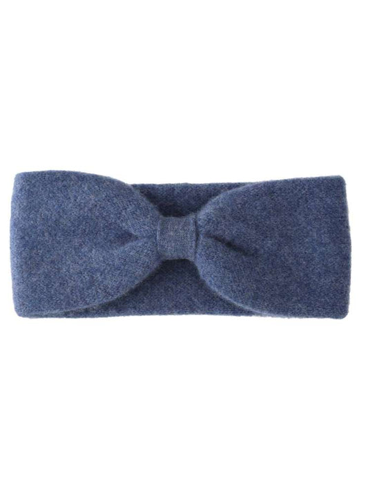 💕 Zwillingsherz Stirnband 100 % Cashmere "Knoten 2.0" Jeansblau