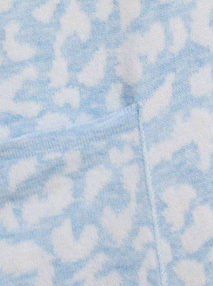 💕 Zwillingsherz Strickjacke "Soft Leo" Leomuster Viskose Hellblau