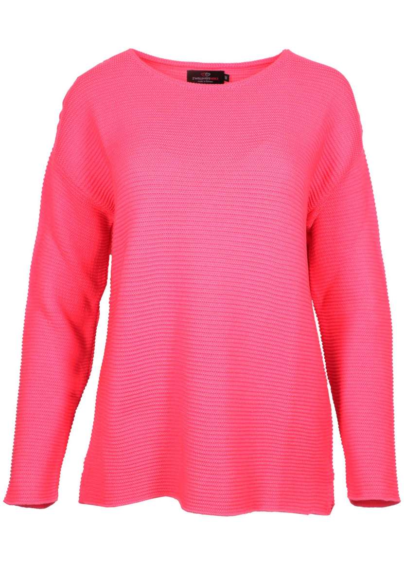 💕 Zwillingsherz Pullover Pulli "Cosy" Pink Baumwolle