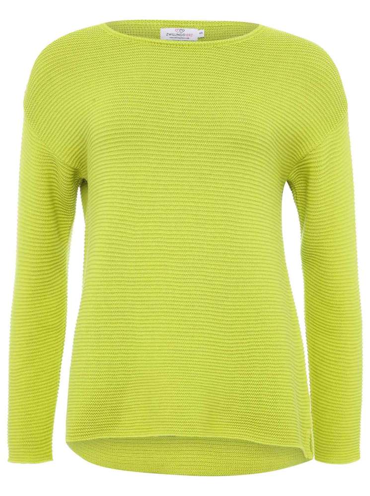 💕 Zwillingsherz Pullover Pulli "Cosy" Hellgrün Kiwi