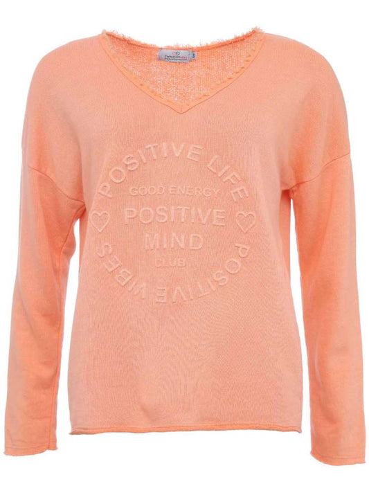 💕 Zwillingsherz Pullover Pulli "Elisabeth" Baumwolle Hellorange