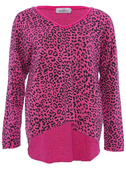 💕 Zwillingsherz Shirt Sweatshirt "Eleni" Baumwolle Pink