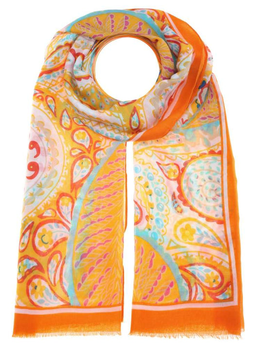 Schal Tuch "Frühlings Paisley" Gelb