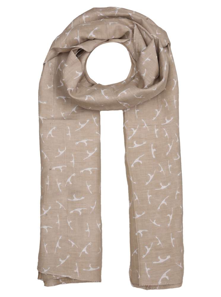 💕 Schal "Sylt" Baumwolle Seide Beige 3007