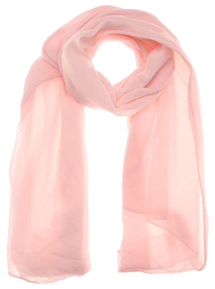 Schal Tuch "Basic Uni" Baumwolle Seide Rosa