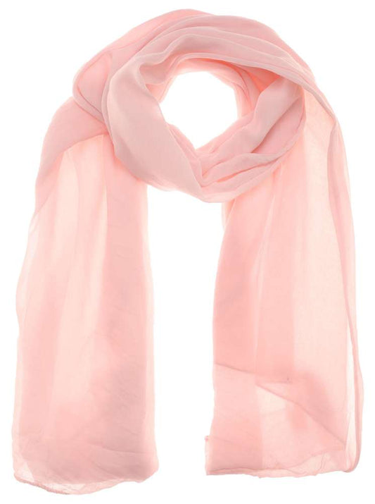 Schal Tuch "Basic Uni" Baumwolle Seide Rosa