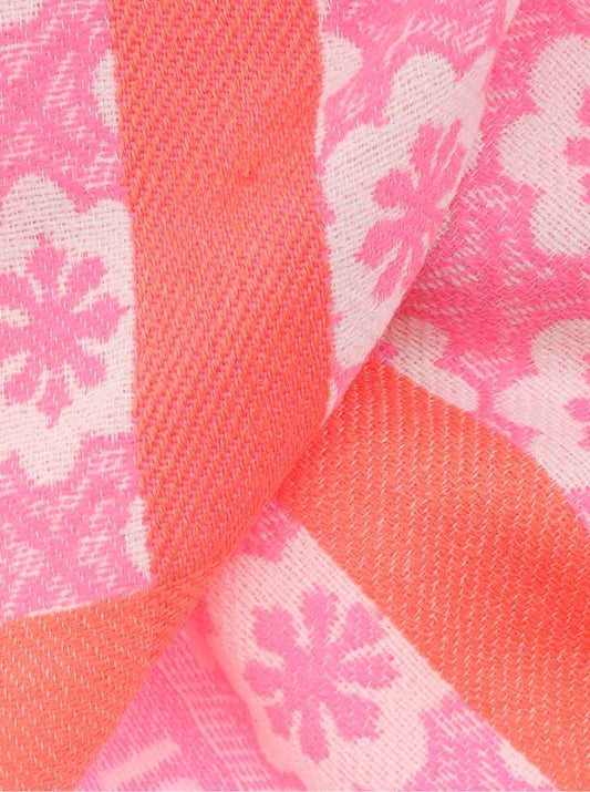 💕 Zwillingsherz Dreieckstuch Viereck "Laurina" Wolle Pink
