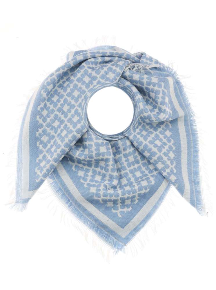 💕 Zwillingsherz Dreieckstuch Viereck "Quila" Wolle Blau