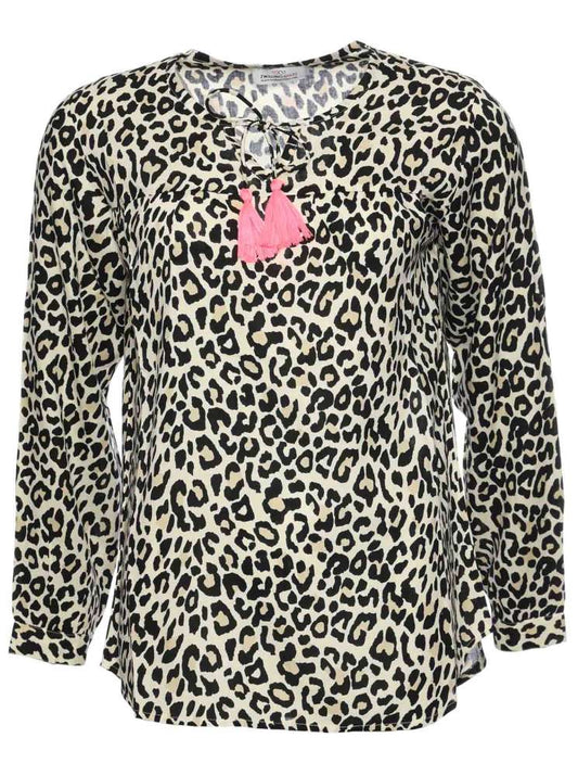 💕 Zwillingsherz Bluse "Silke" Leo Beige