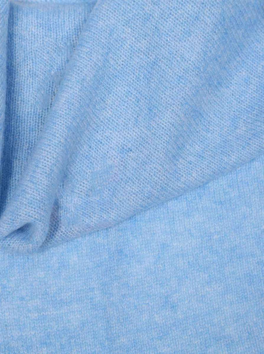 💕 Zwillingsherz Dreieckstuch "100 % Cashmere" Kaschmir Hellblau