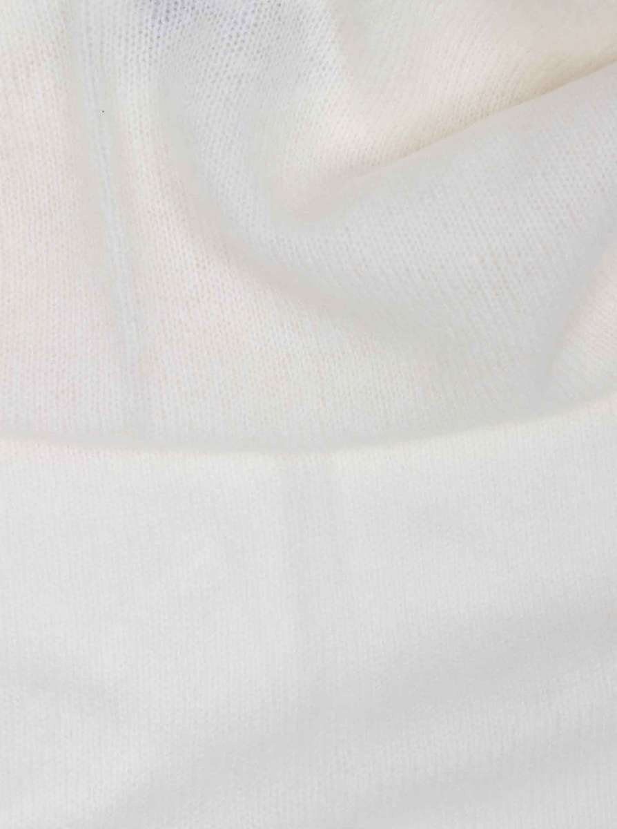 Zwillingsherz Dreieckstuch "100 % Cashmere" Kaschmir Wollweiß