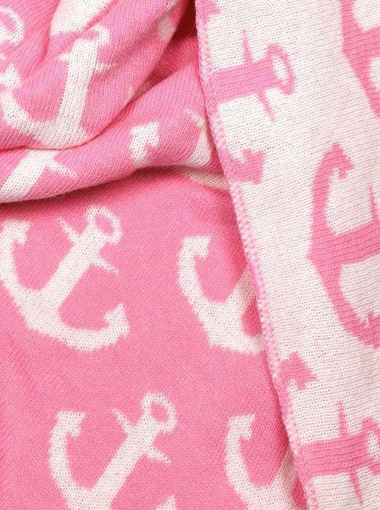 💕 Zwillingsherz Dreieckstuch "Anni" Wolle Kaschmir Anker Rosa