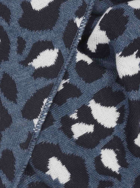 💕 Zwillingsherz Dreieckstuch "Kristine" Baumwolle Leo Jeansblau
