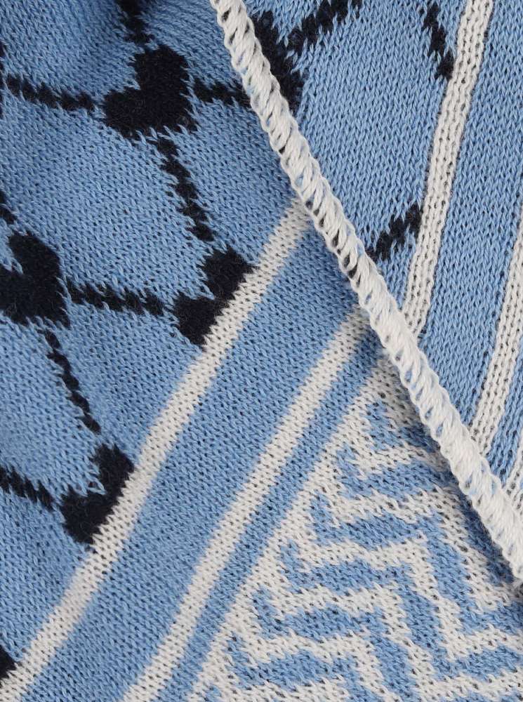 💕 Zwillingsherz Dreieckstuch "Tanja" Baumwolle Blau Organic Bio Baumwolle