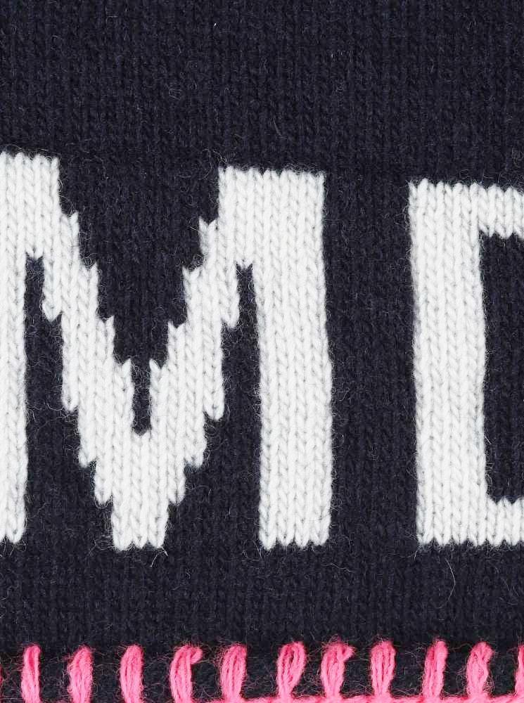 💕 Zwillingsherz Mütze "Lisbeth" Beanie Kaschmir Wolle Viskose Dunkelblau Navy