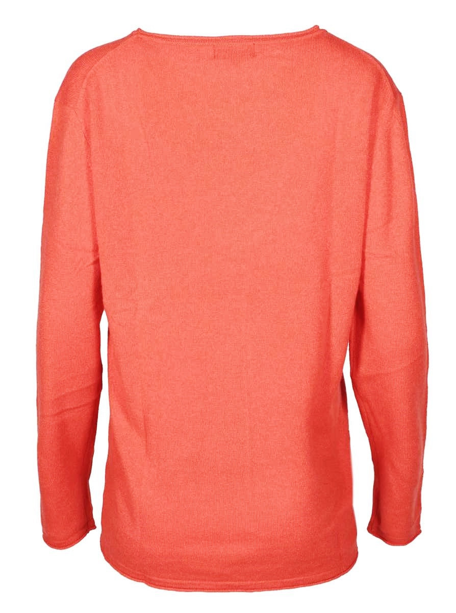 💕 Zwillingsherz Pullover Pulli "Rundhals" 100 % Kaschmir Cashmere Neonorange