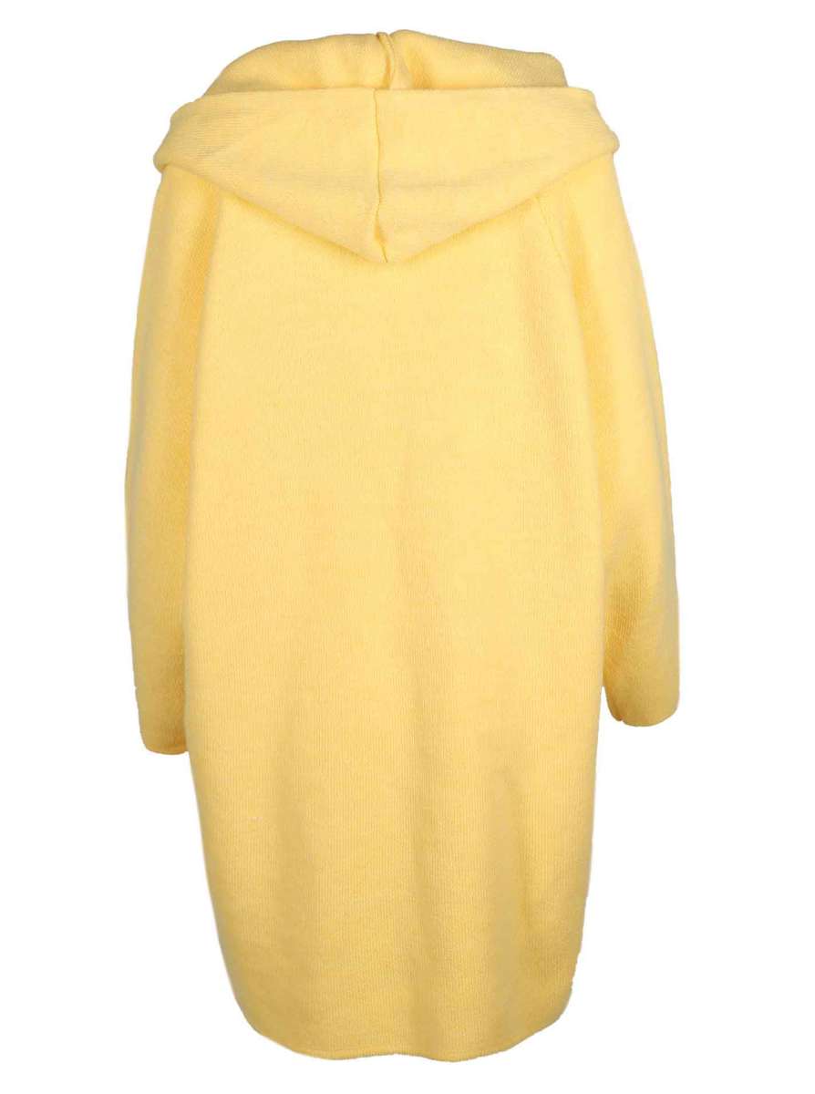 💕 Zwillingsherz Strickjacke "Annabell" Gelb Strickmantel offen