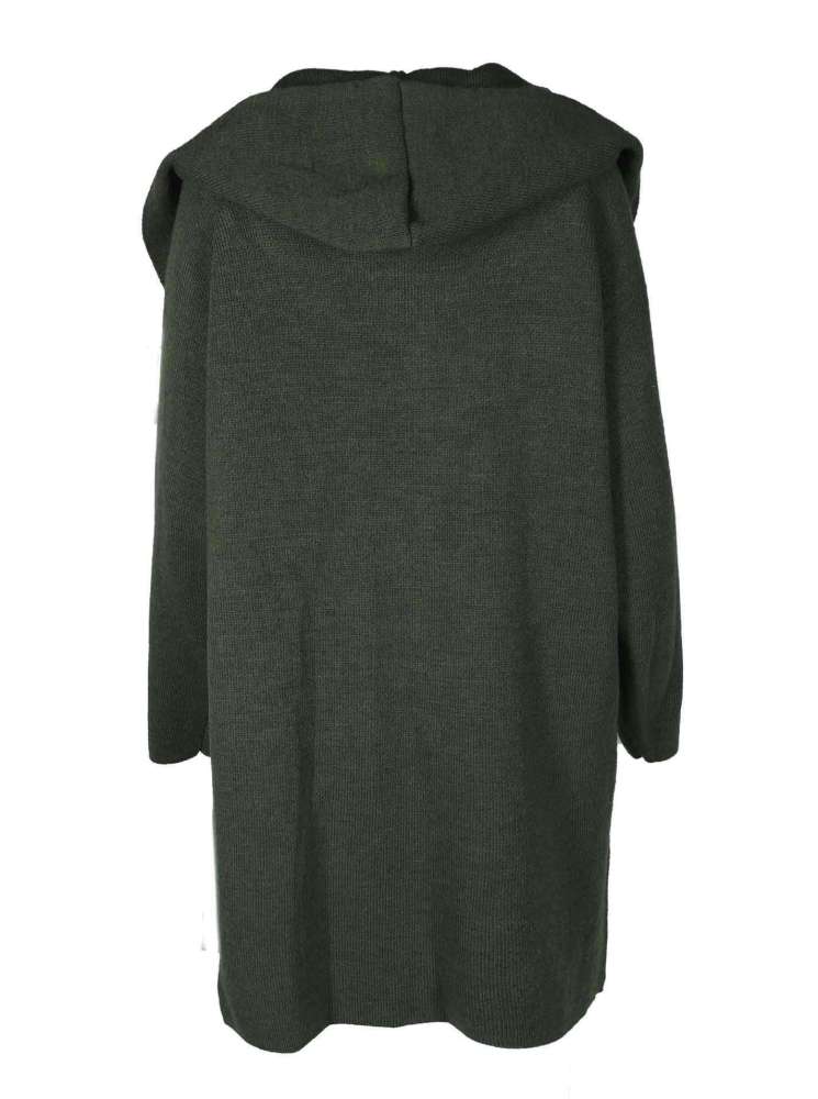 💕 Zwillingsherz Strickjacke "Annabell" Khaki Strickmantel offen