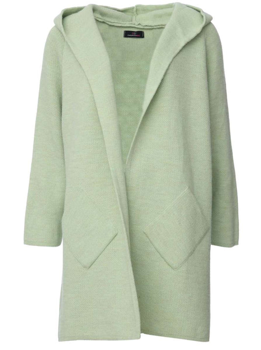 💕 Zwillingsherz Strickjacke "Annabell" Mint Strickmantel offen