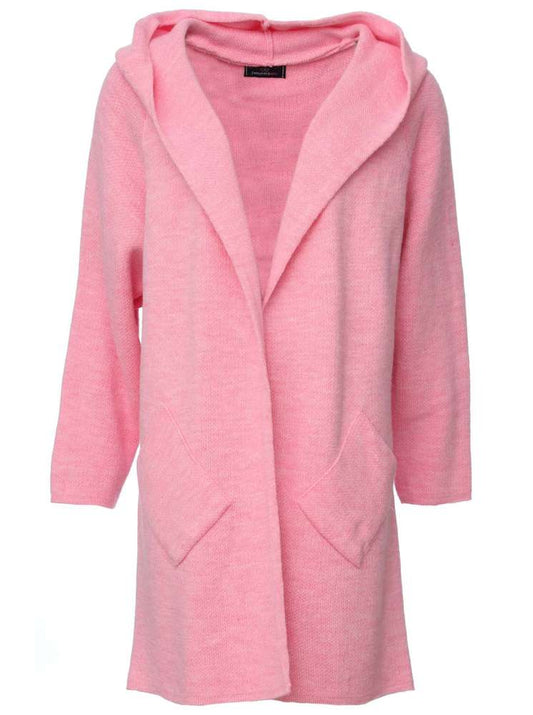 💕 Zwillingsherz Strickjacke "Annabell" Rosa Strickmantel offen