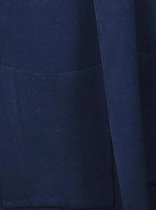 💕 Zwillingsherz Strickjacke "Janina Basic" Strickmantel offen Navy