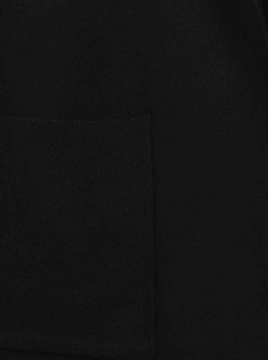 💕 Zwillingsherz Strickjacke "Janina Basic" Strickmantel offen Schwarz
